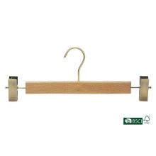 Uso de vestuário de lavanderia Natural Wood Pant Clothing Hanger